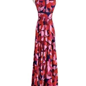 Abel the Label Halter Flowy Racerback Summer Dress w Bow Closure